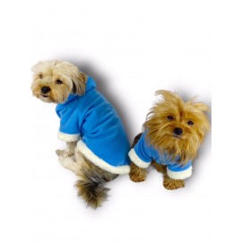 Blue Furry Kapşonlu Ceket Sweat by Kemique Köpek Kazağı 