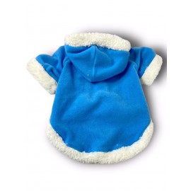 Blue Furry Kapşonlu Ceket Sweat by Kemique Köpek Kazağı 
