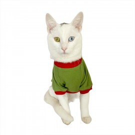 GC Max Oval Yaka Tişört Kedi Kıyafeti Kedi Elbisesi