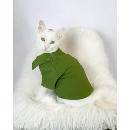 Grass Green Kedi Gömleği Kedi Kıyafeti  Kedi Elbisesi