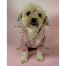 Pink Comfie Köpek Montu, Köpek Ceketi, Köpek Dış Giyim