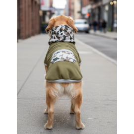 Green Safari Kapüşonlu Köpek Sweatshirt – Orta ve Büyük Irklar