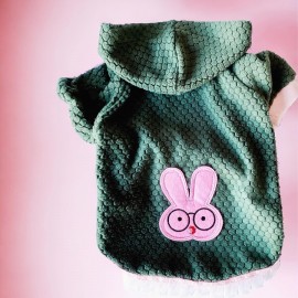 Greenco Bunny Kapsonlu Sweatshirt Kedi Elbisesi Süeteri Kedi Kıyafeti 