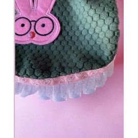 BunnyPop Kapüşonlu Kedi Elbisesi – Yeşil & Pembe