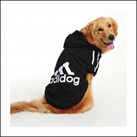 Gri Kapşonlu Duo Adidog Sweatshirt Büyük Köpekler İçin