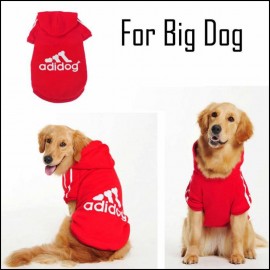 Gri Kapşonlu Duo Adidog Sweatshirt Büyük Köpekler İçin