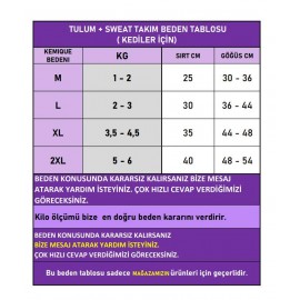 Happy Pony İkili Takım – Sevimli Pony Desenli Kedi Tulum & Sweat Kombini Kedi Kıyafeti