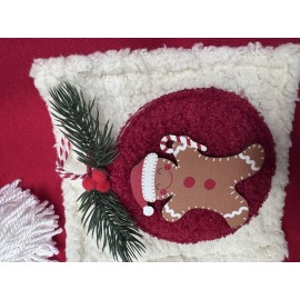 Kartopu Yılbaşı Kedi Kıyafeti Premium Kırmızı Polar | Kapüşonlu Noel Kedi Kostümü | Kurabiye Temalı