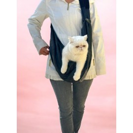 Kedi Taşıma Çantası Kahverengi Suni Deri Su Tutmaz Kumaş