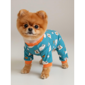Puggy Pie Köpek Pijama Tulum | Küçük Irk Pamuklu Köpek Tulumu | Tüy Dökülmesini Azaltır | Penye Dog Pajamas