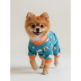 Puggy Pie Köpek Pijama Tulum | Küçük Irk Pamuklu Köpek Tulumu | Tüy Dökülmesini Azaltır | Penye Dog Pajamas