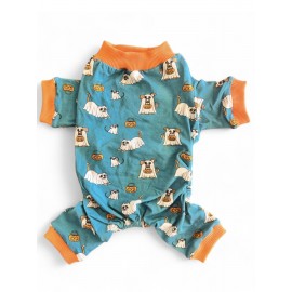 Puggy Pie Köpek Pijama Tulum | Küçük Irk Pamuklu Köpek Tulumu | Tüy Dökülmesini Azaltır | Penye Dog Pajamas