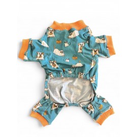 Puggy Pie Köpek Pijama Tulum | Küçük Irk Pamuklu Köpek Tulumu | Tüy Dökülmesini Azaltır | Penye Dog Pajamas