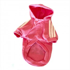 Pembe Adidog Kapşonlu Köpek Sweatshirt Köpek Kazağı