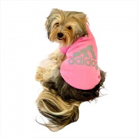 Pembe Adidog Kapşonlu Köpek Sweatshirt Köpek Kazağı