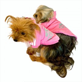 Pembe Adidog Kapşonlu Köpek Sweatshirt Köpek Kazağı