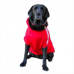 Kırmızı Adidog Kapşonlu Sweatshirt, Orta ve Büyük Irklar İçin