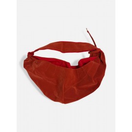 Kızıl Kahve Güderi Dokulu Köpek Taşıma Çantası – Emniyet Kemerli