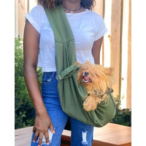 Köpek Taşıma Çantası Yeşil Outdoor Su Tutmaz Kumaş