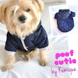 LACİVERT POOF CUTIE by Kemique  KÖPEK MONT KÖPEK PALTO