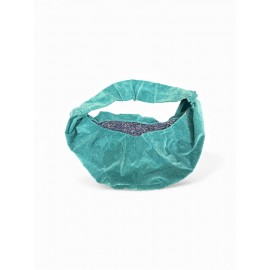 Leke tutmaz Su yeşili Kadife Dokulu  Kedi Taşıma Çantası – Emniyet Kemerli