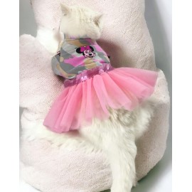 Pinky Minnie Polar Tütülü Kedi Elbisesi, Kıyafeti Tutu