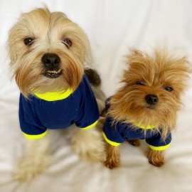 Love Mom Neon Duo,Oval Yaka Tişört Köpek Kıyafeti,Elbisesi