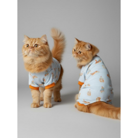 Meow Cozy Pamuklu Kedi Tulum Pijama