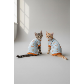 Meow Cozy Pamuklu Kedi Tulum Pijama