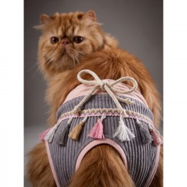 Mini Tassel Lilly Dişi Kedi Regl Külotu | Don | Kedi İç Çamaşırı | Ayarlanabilir Bağcıklı | Küçük Irklar İçin
