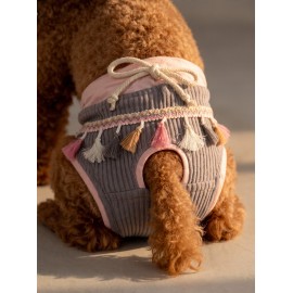 Mini Tassel Lilly Dişi Köpek Regl Külotu | Köpek Donu | Köpek İç Çamaşırı | Pet Kıyafet | Küçük Irklar İçin