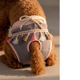 Mini Tassel Lilly Dişi Köpek Regl Külotu | Köpek Donu | Köpek İç Çamaşırı | Pet Kıyafet | Küçük Irklar İçin