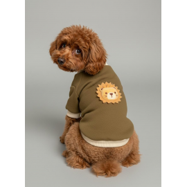Minik Aslan Köpek Sweatshirt – Haki