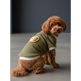 Minik Aslan Köpek Sweatshirt – Haki