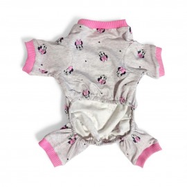 Minnie Kedi Tulumu | Pamuklu Penye Kedi Pijaması | Küçük Irklar İçin | Tüy Dökülmesini Azaltır