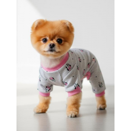 Minnie Pembe Köpek Uyku Takımı | Pamuklu Penye Köpek Tulumu ve Mini Yastık | Küçük Irklar İçin | Tüy Dökülmesini Azaltır