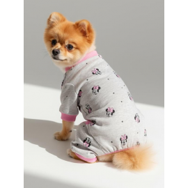 Minnie Pembe Köpek Uyku Takımı | Pamuklu Penye Köpek Tulumu ve Mini Yastık | Küçük Irklar İçin | Tüy Dökülmesini Azaltır