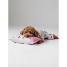 Minnie Pembe Köpek Uyku Takımı | Pamuklu Penye Köpek Tulumu ve Mini Yastık | Küçük Irklar İçin | Tüy Dökülmesini Azaltır