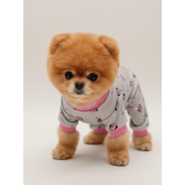 Minnie Pembe Köpek Uyku Takımı | Pamuklu Penye Köpek Tulumu ve Mini Yastık | Küçük Irklar İçin | Tüy Dökülmesini Azaltır