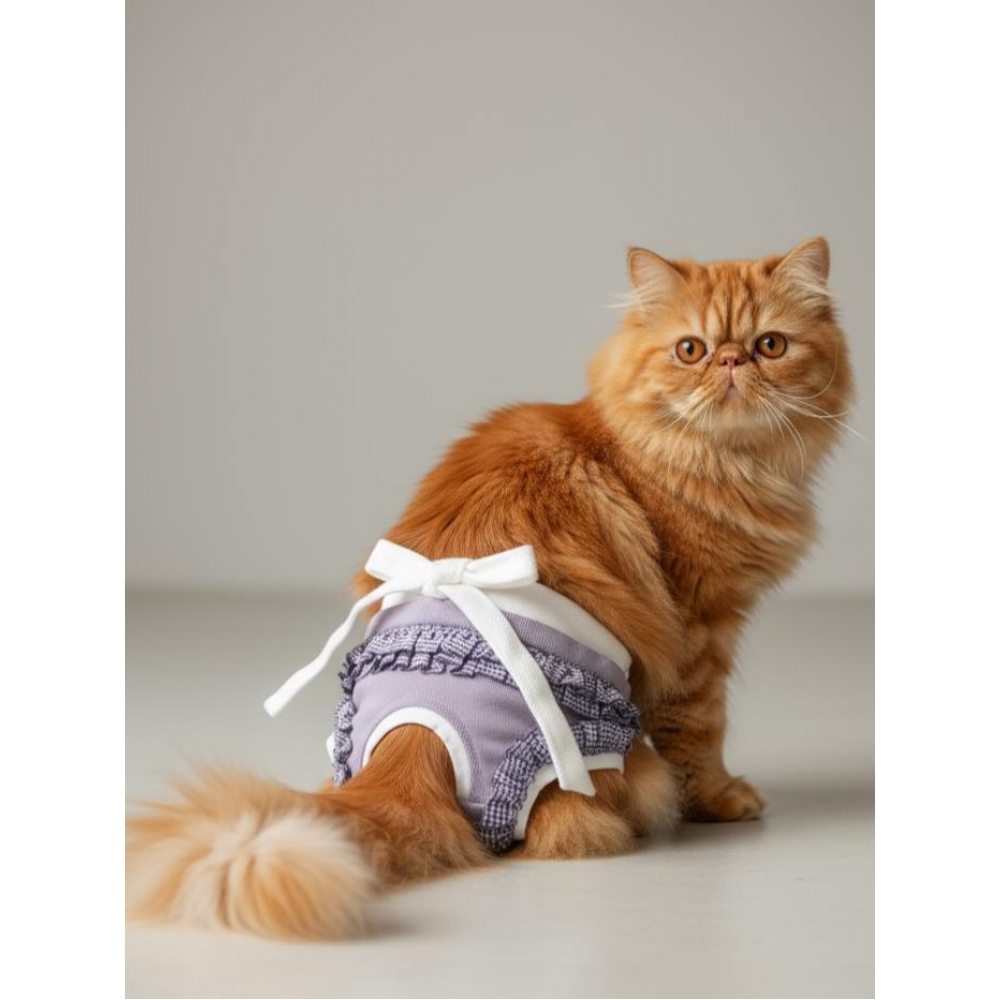 Princess Lila Dişi Kedi Regl Külotu | Kedi Donu | Kedi İç Çamaşırı | Ayarlanabilir Bağcıklı | Küçük Irklar İçin