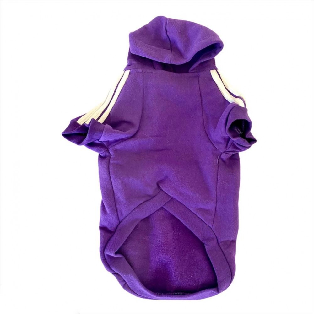 Mor Adidog Kapşonlu Kedi Sweatshirt Kedi Kazağı