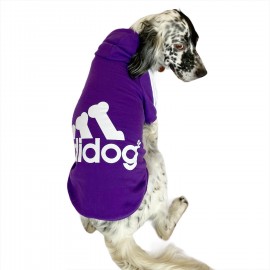 Adidog Purple Hoodie Kapşonlu Sweatshirt Orta ve Büyük Irklar İçin