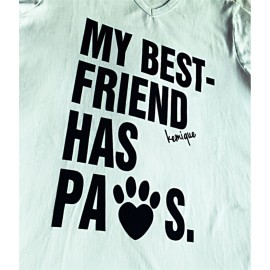 My Best Friend Has Paws Tişört Gri