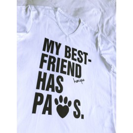 My Best Friend Has Paws Tişört Gri