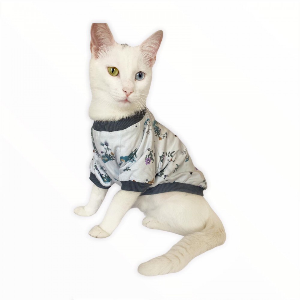 My Forest Oval Yaka Tişört Kedi Kıyafeti Kedi Elbisesi