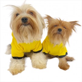 Yellow Lux Kapşonlu Sweatshirt Köpek Kıyafeti Köpek Elbisesi 
