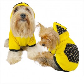 Yellow Lux Kapşonlu Sweatshirt Köpek Kıyafeti Köpek Elbisesi 