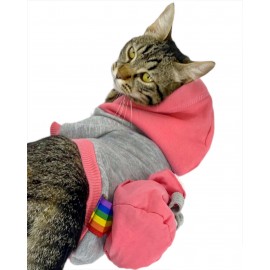 MyPocket Sweatshirt Duo Kapşonlu Kedi Kıyafeti Kedi Sweatshirt