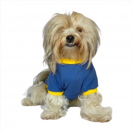 Native Blue Oval Yaka Tişört Köpek Kıyafeti Köpek Elbisesi