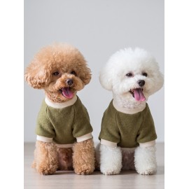 Natura Cozy Pati & Yastık | Nefti Yeşil Polar Köpek Sweatshirt ve Mini Yastık | 3 Parça